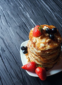 pancake on white ceramic plate thumbnail