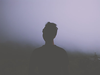 silhouette of person wearing black shirt thumbnail