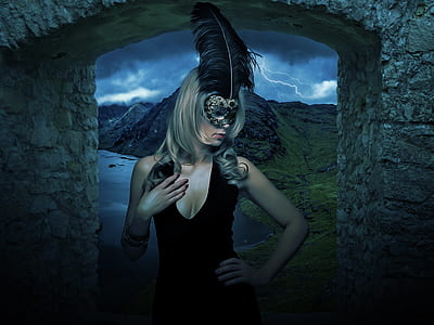 woman wearing masquerade mask thumbnail