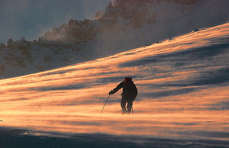 skier on snowy mountain thumbnail