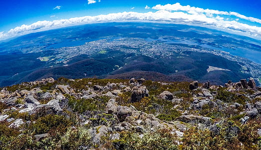 sea, landscape, mountains, nature thumbnail