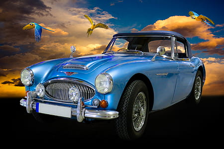 classic blue car thumbnail