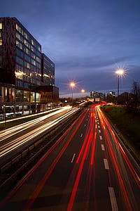 time lapse photography on busy road thumbnail