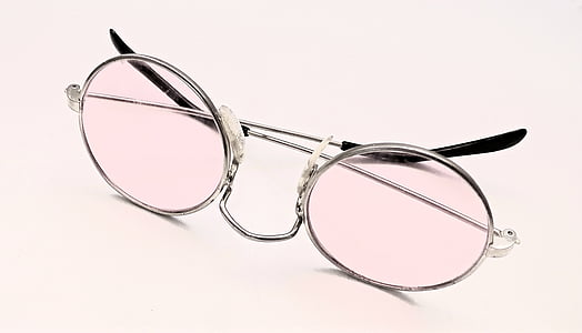 photo of stainless steel framed hippie-style eyeglasses thumbnail