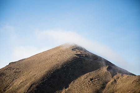 gray mountain under white sky thumbnail