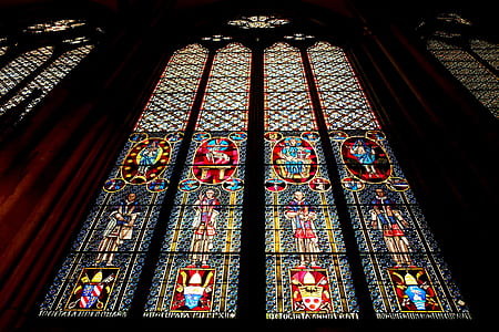Low Angle View of Stained Glass Window thumbnail