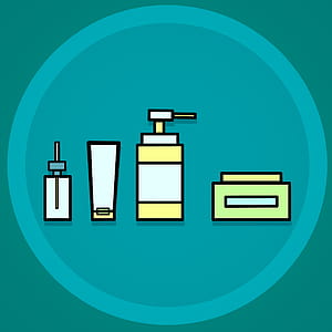Illustration of beauty and skincare products. thumbnail