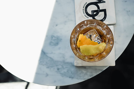 two slice of fruits in drinking glass thumbnail