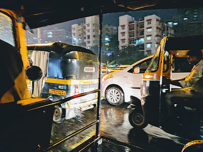 man riding auto rickshaw thumbnail