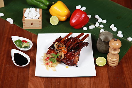 roasted meat on plate thumbnail