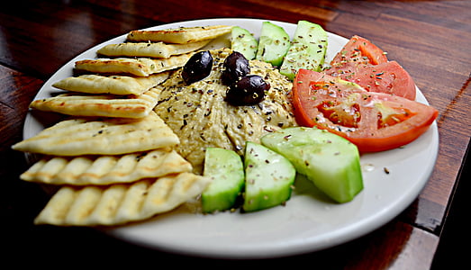 cucumber and tomato on plate thumbnail