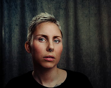 portrait painting on woman with nose piercing thumbnail