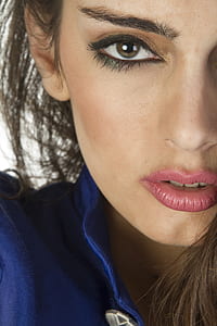 woman wearing blue shirt thumbnail