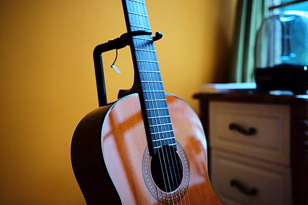 brown and black dreadnought acoustic guitar thumbnail