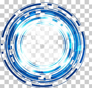 Science and technology Abstract blue fantasy glow circle, round blue and white illustration PNG clipart