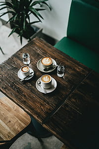 three coffee cups with latter arts thumbnail