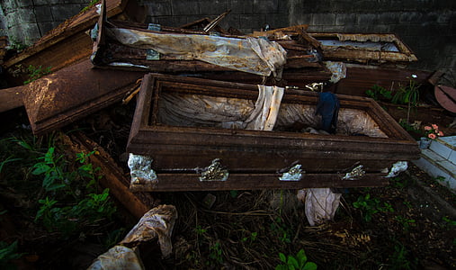 stack of brown coffins thumbnail