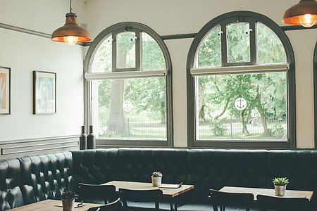 brass pendant lamps inside restaurant thumbnail