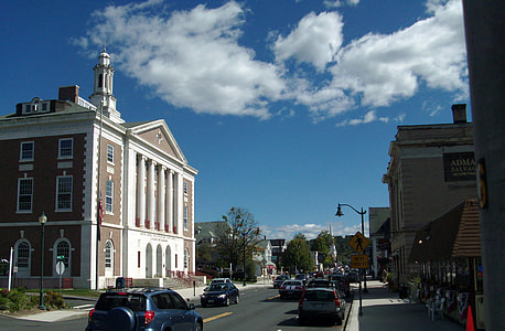 Downtown on Main Street looking east in Littleton, New Hampshire thumbnail