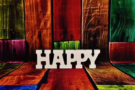white Happy freestanding letter thumbnail