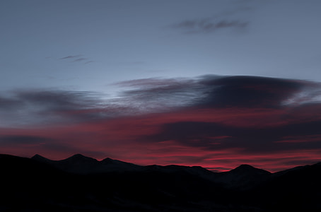 silhouette photo of land formation thumbnail
