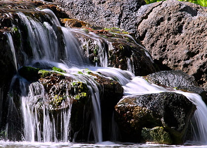 waterfalls raging on rock thumbnail