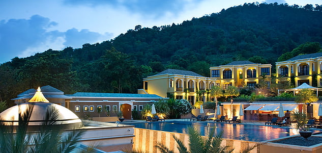 architectural photography of buildings with pool thumbnail