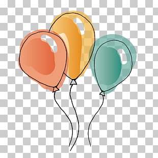 Balloon Watercolor painting , Watercolor Balloon, three animated balloons PNG clipart
