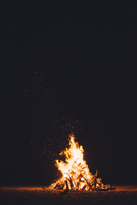 bon fire, night time, fire - Natural Phenomenon, heat - Temperature thumbnail