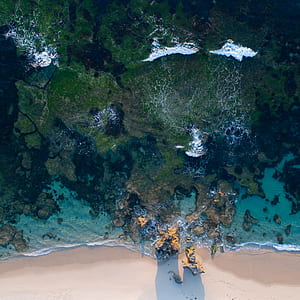 aerial view of sea at daytime thumbnail