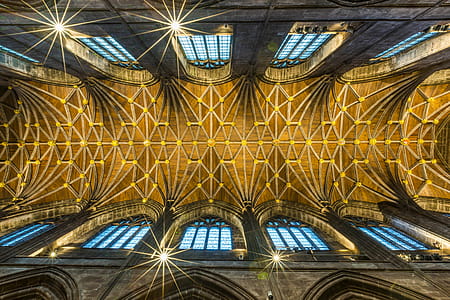 Low Angle Photography of Brown Concrete Building Interior thumbnail