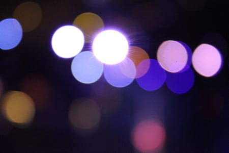 Blurry lights form bokeh background. thumbnail
