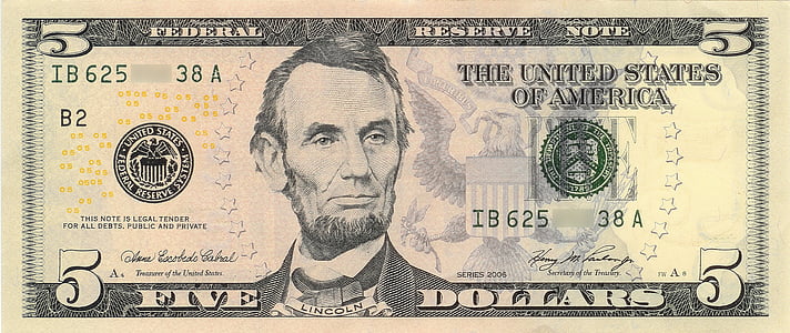 5 U.S. dollar banknote thumbnail