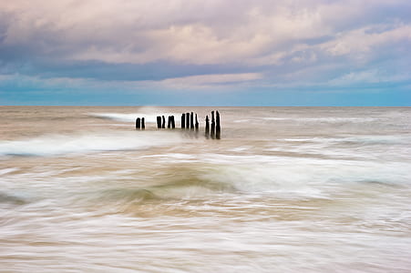 sea wave crashing at standing stones thumbnail