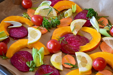 assorted fruit slice on brown mat thumbnail