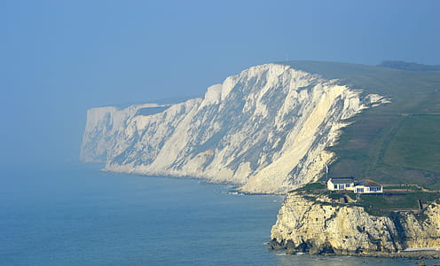 rock cliff near body of water thumbnail