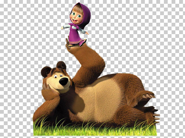 Bear Desktop Animation Display resolution, masha and the bear, girl and bear character PNG clipart