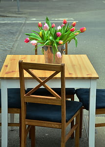 square-top brown wooden table thumbnail