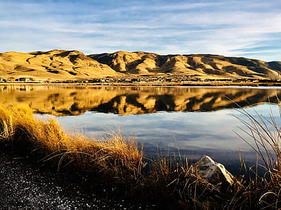 Body of Water Near Brown Mountains thumbnail