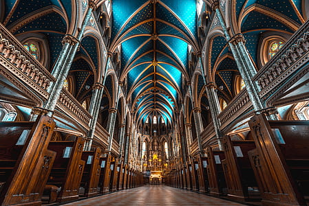 low-angle photo of empty church room thumbnail