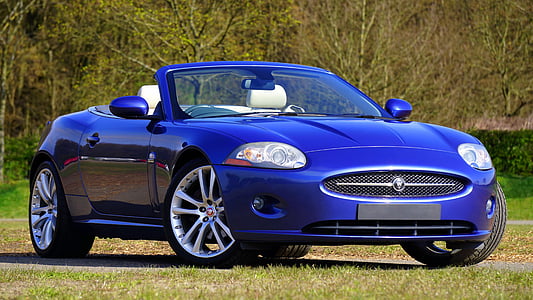 blue Jaguar F-type convertible thumbnail