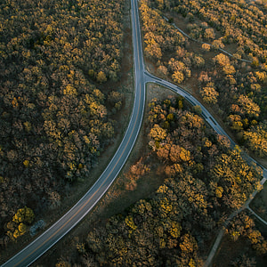 aerial photography of empty road thumbnail