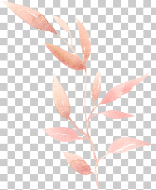 Watercolor painting Leaf, Hand-painted watercolor leaves, pink leaf illustration PNG clipart