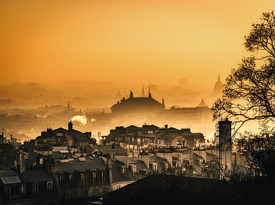 city, dawn, sky, paris thumbnail