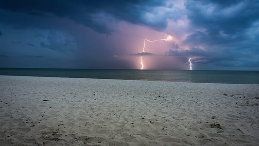 thunder storm on sea thumbnail