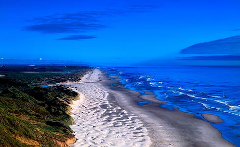 bird's eye view photoghrapy of beach side thumbnail