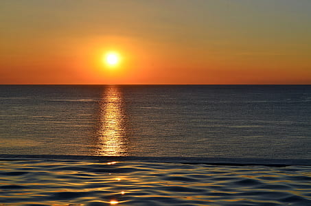 body of water during sunset thumbnail