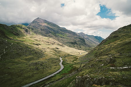 high angle photo of rolling hills thumbnail