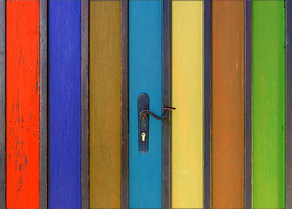 teal, yellow, and brown wooden board decor thumbnail