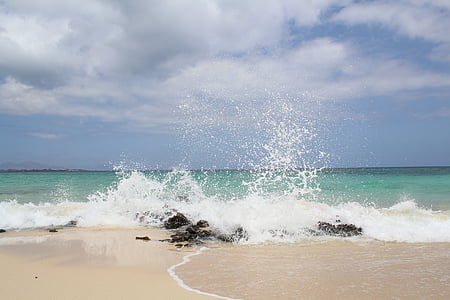 beach shore showing waves during day thumbnail